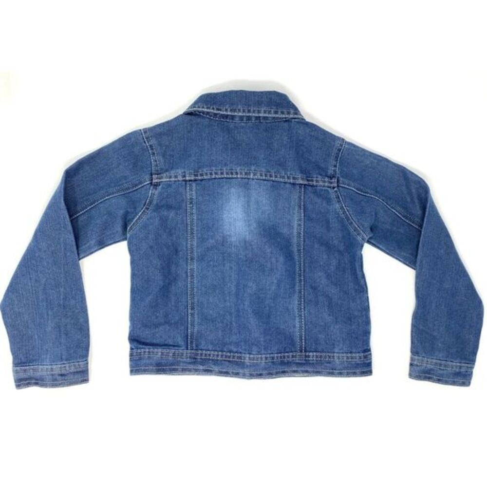 One Step Up Blue Denim Jacket with Rhineston Buttons Cotton Blend Girls Size 5/6 - Picture 5 of 7